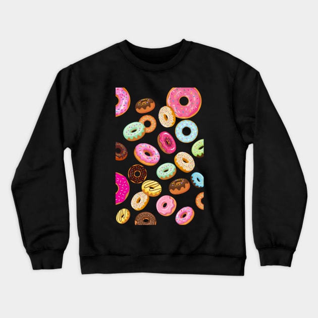 Donut Worry Eat More Donuts Crewneck Sweatshirt by leBoosh-Designs